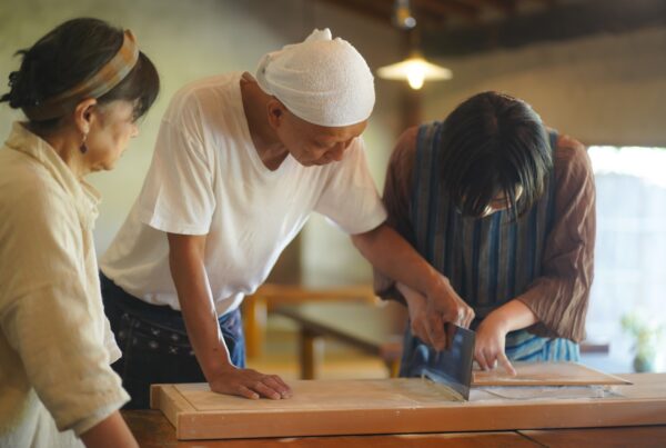 Kaizen Working on Soba Cutting